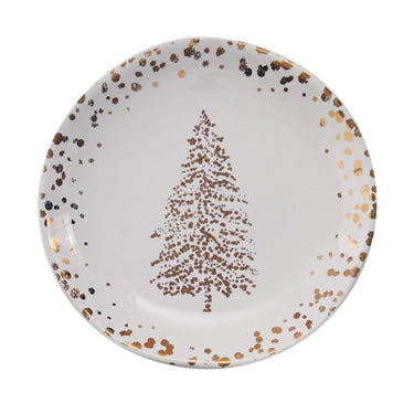 Golden Christmas Appetizer Plate - Set of 2 Park Designs - The Fox Decor